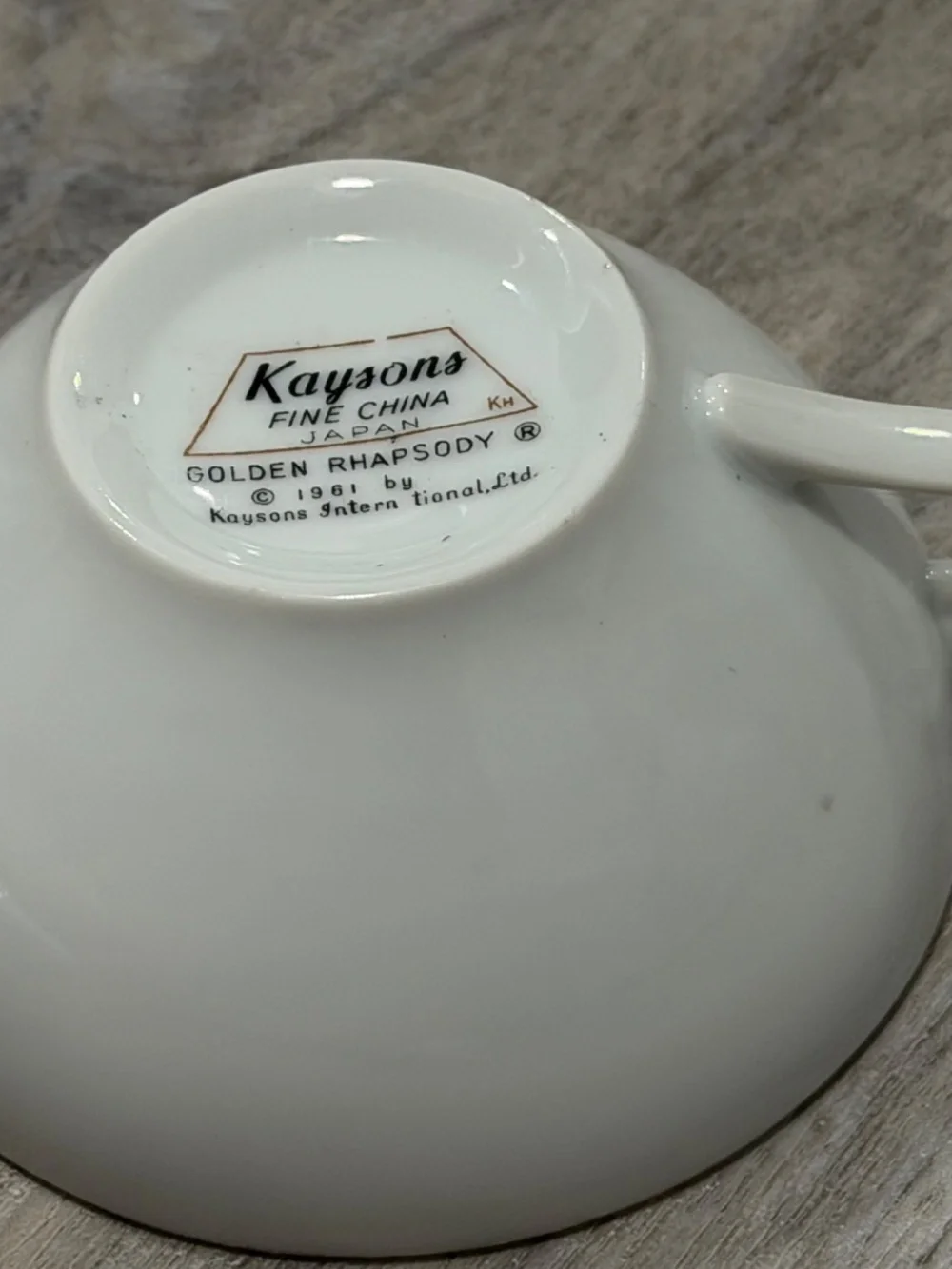 Vintage Kaysons Fine China Golden Rhapsody Cup & Saucer Japan